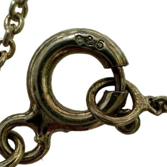 Vintage 18K Gold over 925 Ruby Emerald Sapphire and Diamond Pendant Necklace - Picture 5 of 5